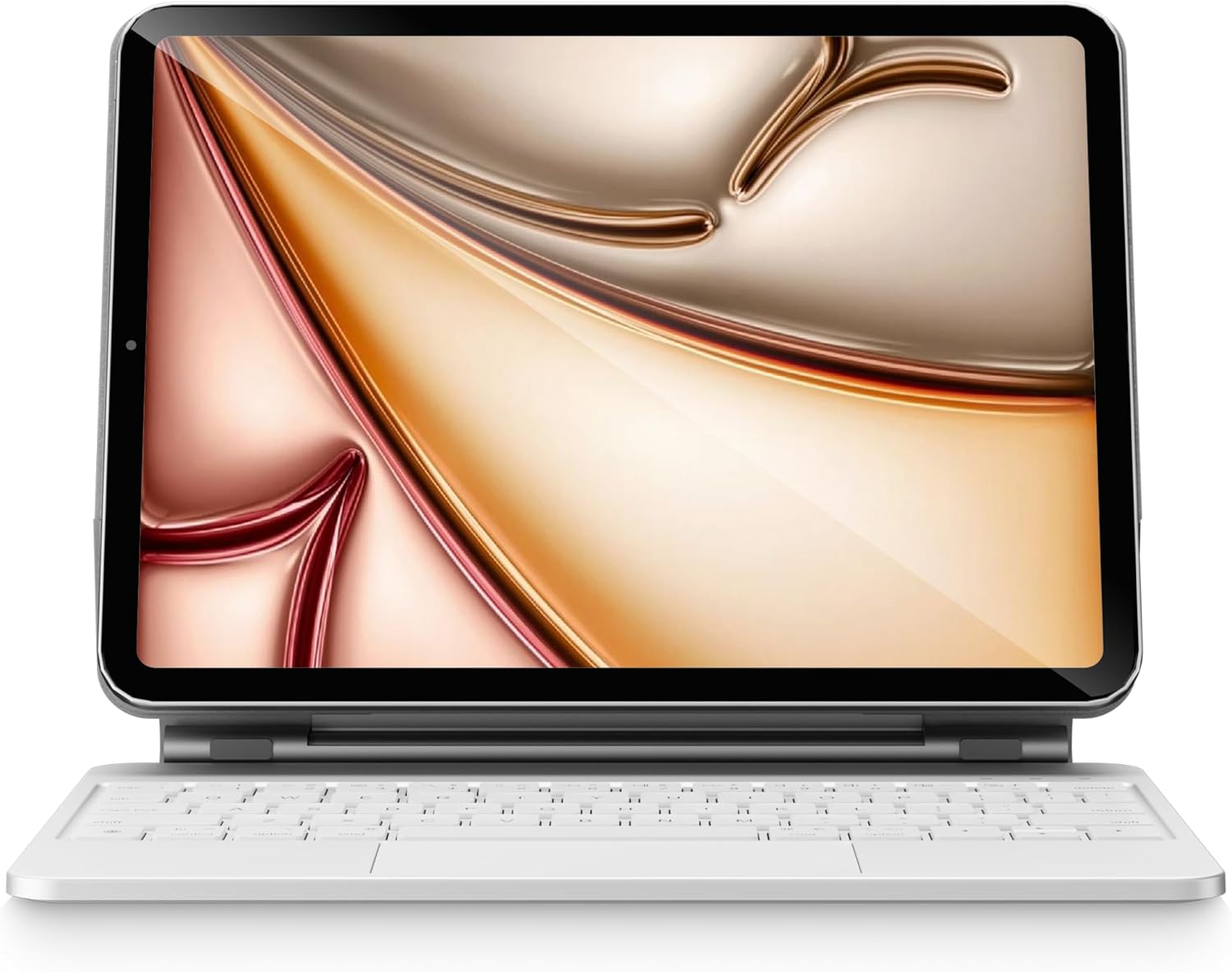 Magic Keyboard Case for iPad Pro 11-inch (M4) 2024: Smart Multi-Touch Trackpad, RGB Backlit, Function Row, Off White