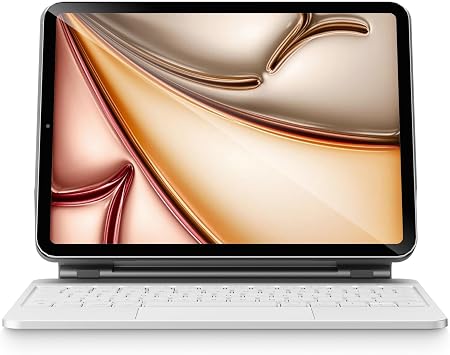 Magic Keyboard Case for iPad Pro 11-inch M5 2025 & M4 2024 White | Pekarejue Wireless, Backlit Keys, Multi-Touch Trackpad, Floating & Magnetic Stand, 11" A3357 A3358 A3359 A2836 A2837 A3006