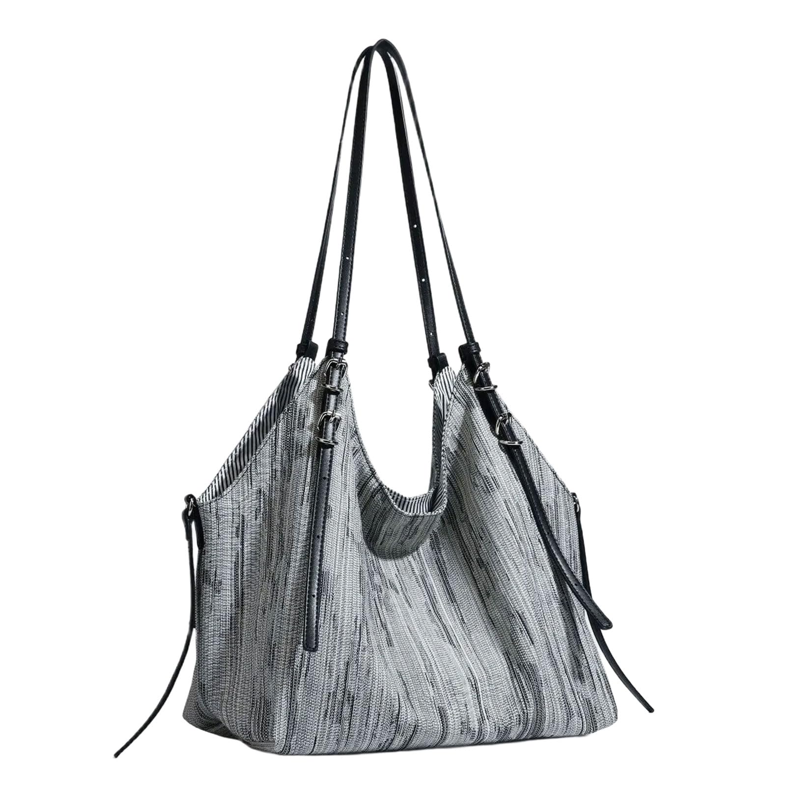 Borsa a tracolla in tela Tote Bag con fibbia regolabile