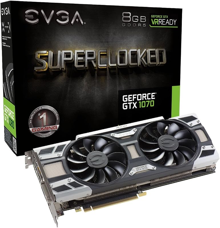 EVGA GeForce GTX 1070 SC PARA JUEGOS ACX 3.0, 8 GB GDDR5, LED, soporte DX12 OSD (PXOC) Tarjeta gráfica 08G-P4-6173-KR