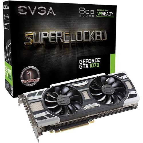 EVGA GeForce GTX 1070 SC GAMING ACX 3.0, 8GB GDDR5, LED, DX12 OSD Support (PXOC) Graphics Card 08G-P4-6173-KR