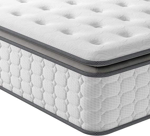 Vesgantti 4FT6 Double Mattress, 10.6 Inch Pocket Sprung Mattress Double
