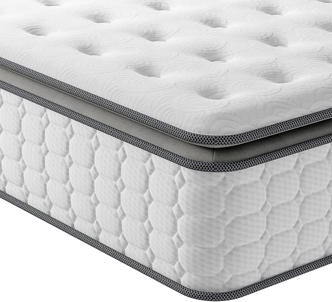 Vesgantti 5FT King Size Mattress, 10.6 Inch Pocket Sprung Mattress King