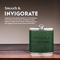 Vista 2 de Ruggedly Handsome Aftershave - 8.1 fl oz - Hidratante facial calmante para hombres con mentol, reduce líneas y arrugas - Fácil de usar para cara
