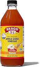 BRAGG Apple Cider Vinegar, Honey Blend, 16.6 fl oz (473 ml), Apple Vinegar Beverage, Honey, Fruit Vinegar, Drink