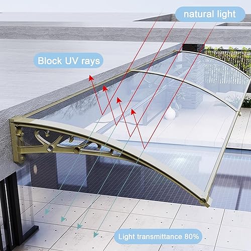 Miniatura 7 de Toldo para ventana o puerta delantera, puerta delantera al aire libre, patio, cubierta de policarbonato moderna, toldo de entrada, protección contra