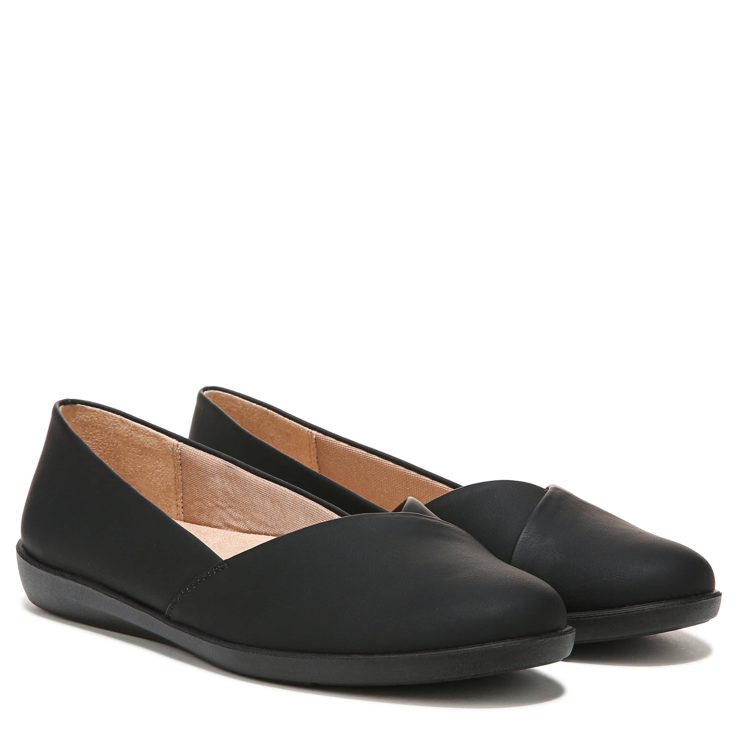 LifeStride Womens Notorious Ballet Flat, Black, 8.5 US