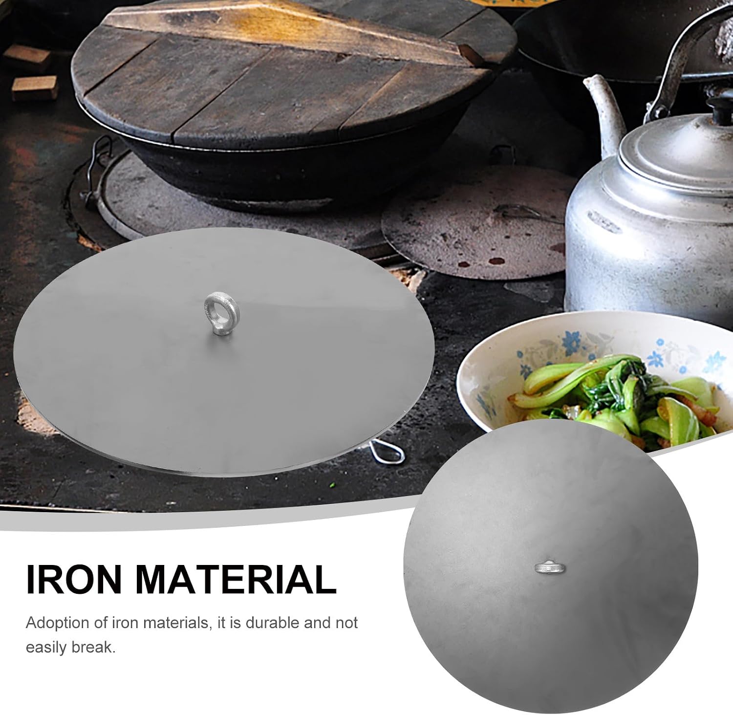 YARNOW Multi-Function Iron Burning Stove Cover with Comfortable Feel Thickened Stove Lid for Restaurant and Hotel Use