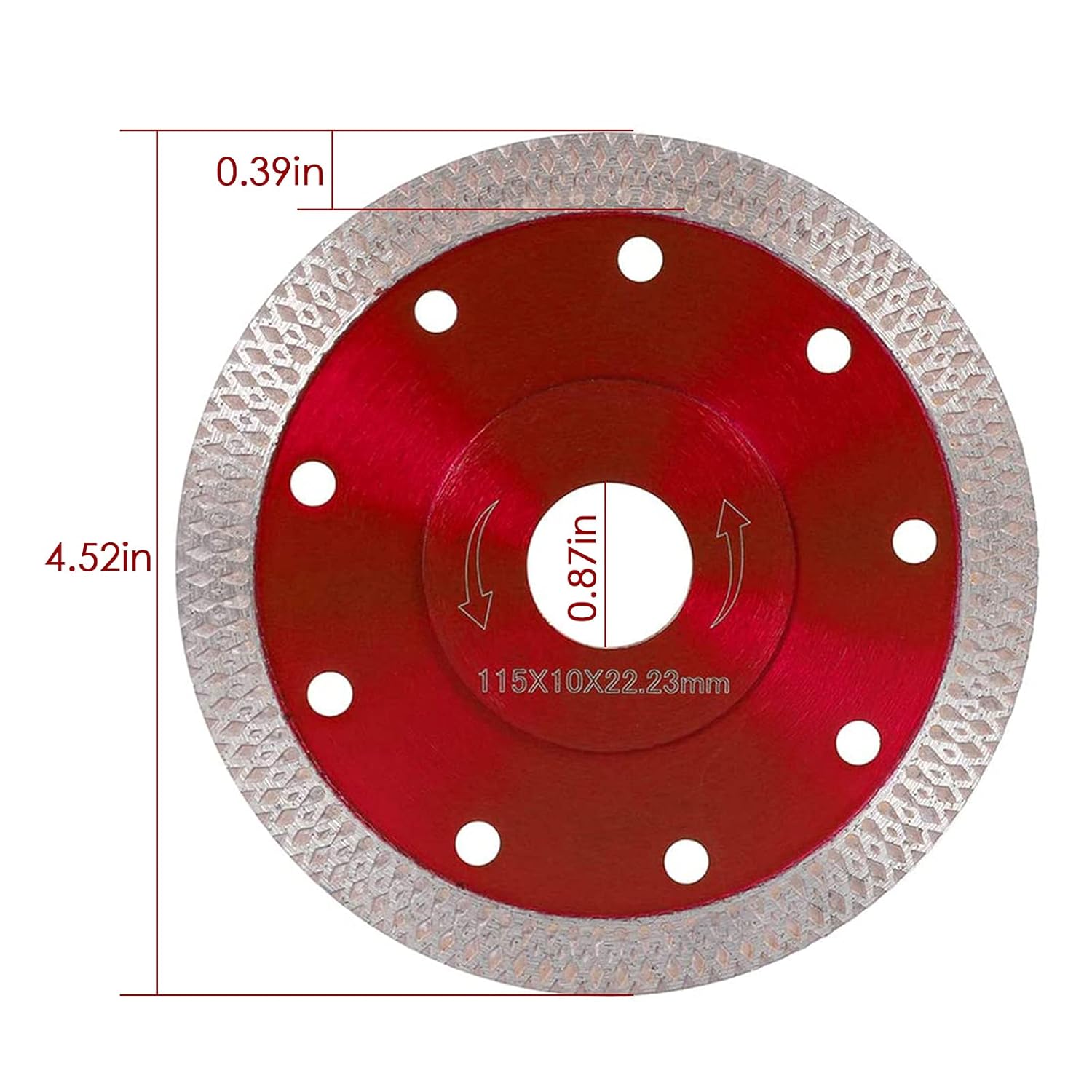 115mm 4.5″ Diamond Cutting Discs for Angle Grinder, Super Thin