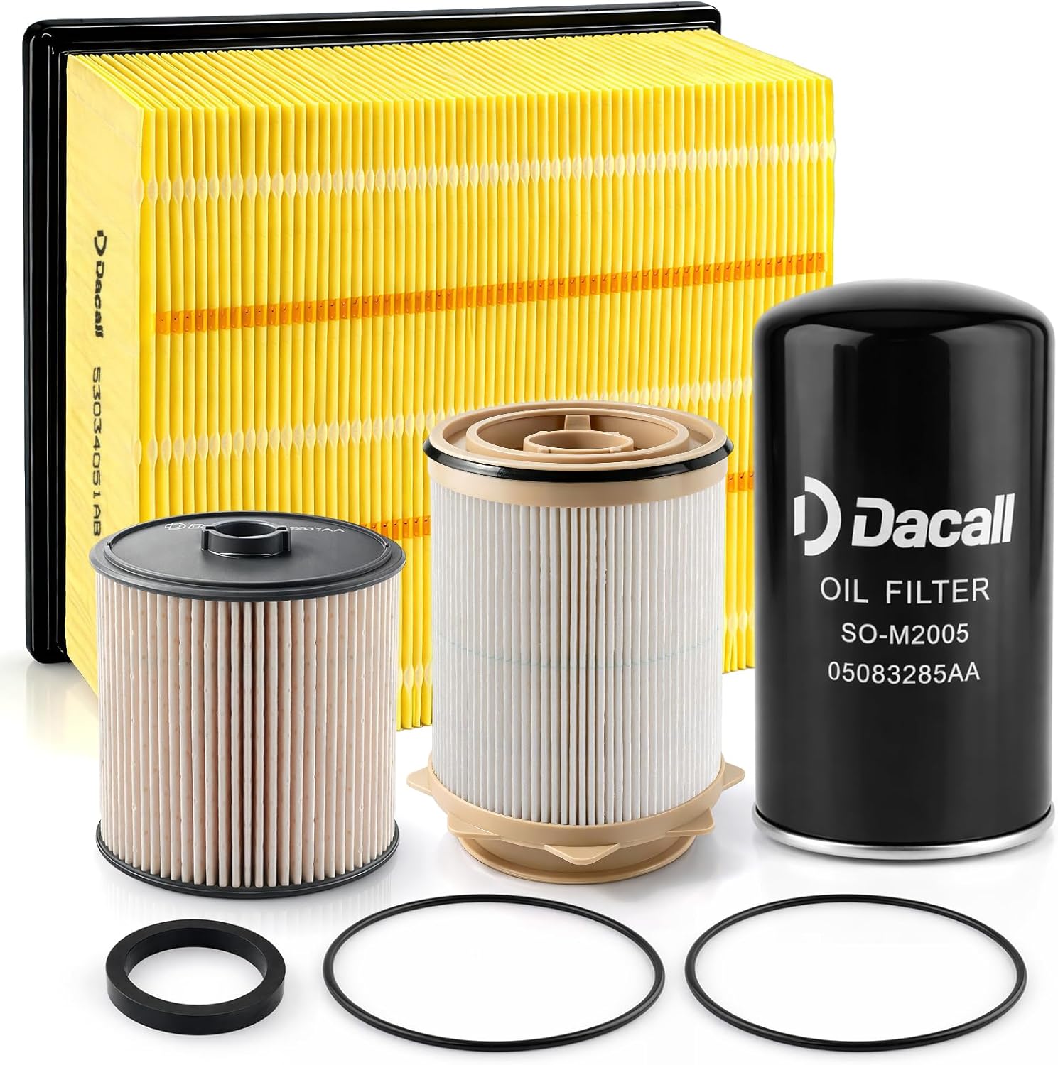 6.7L Diesel Filter Kit Fit for Ram 2500 3500 4500 5500 6.7L Cummins Diesel(2019-2024). Oil/fuel/air filter + Fuel/Water Separator. Replace 68436631AA + 68157291AA + 05083285AA + 53034051AB