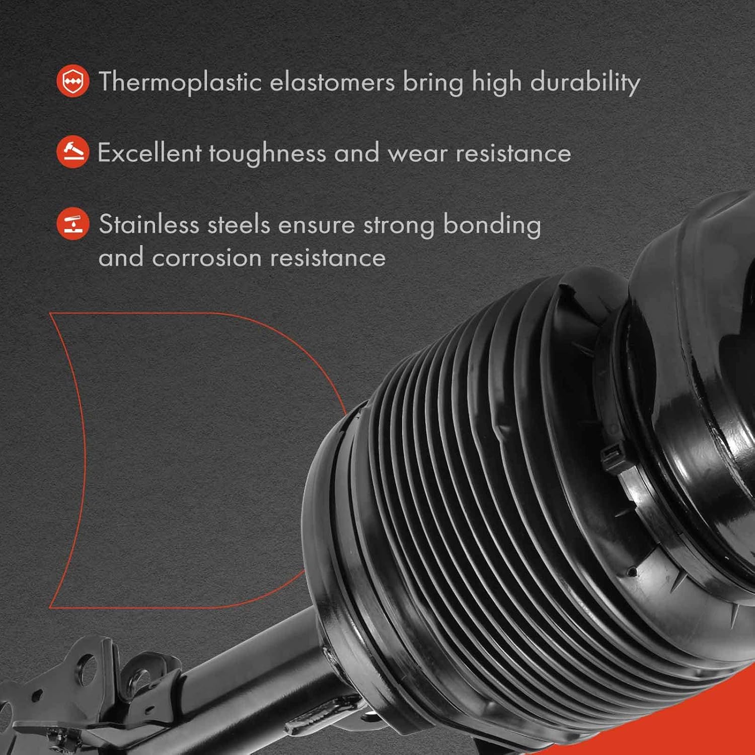 A-Premium Front Right Air Suspension Strut Shock Absorber Compatible with Lexus RX330 2004-2006, RX350 2007-2009, Passenger Side, FWD Only