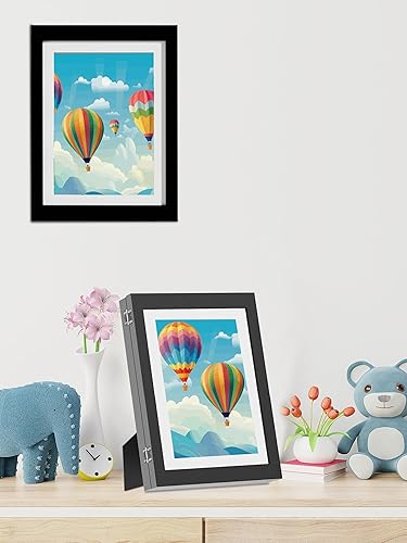 Miniatura 10 de Orionstar Marcos de arte para niños, marcos de fotos intercambiables con soporte, marcos de exhibición de fotos de apertura frontal con capacidad