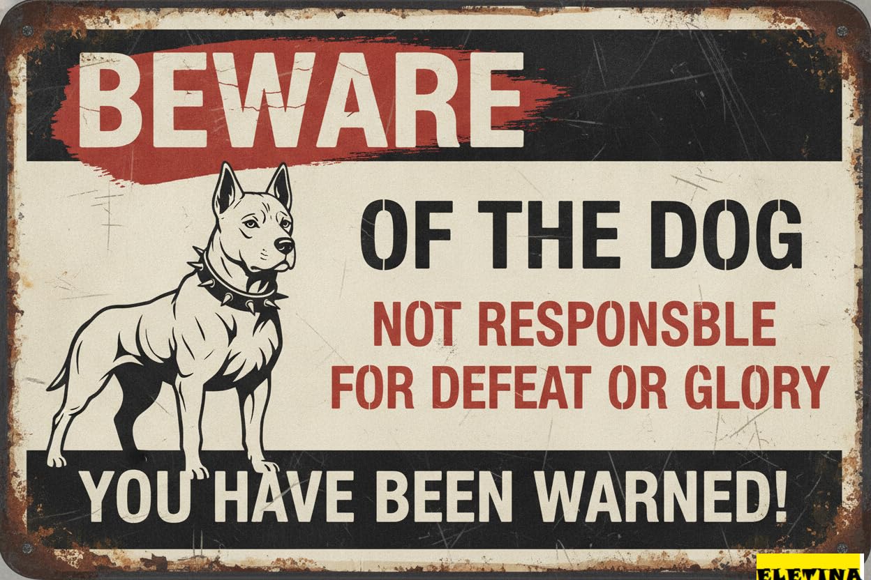 Beware Of Dog Golden Retriever You Have Been Warned Aluminum Tin Sign Outdoor Yard Fence Home Farm 8x12in