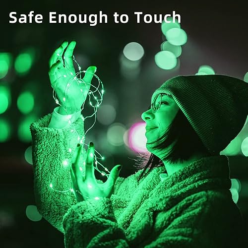 Miniatura 6 de Paquete de 20 luces de hadas a pilas, 20 LED en alambre de cobre plateado de 6.6 pies, luces de hadas de luciérnaga para bodas, fiestas, tarros,