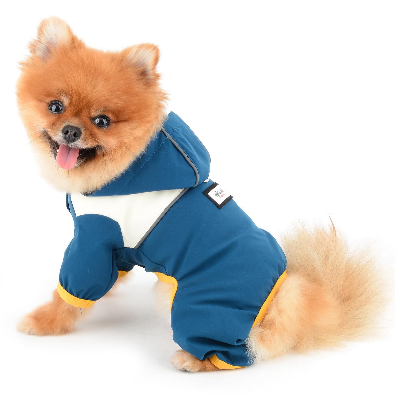 Impermeabile Per Cani 4 Gambe - Giacca Antipioggia Con Cappuccio Trasparente