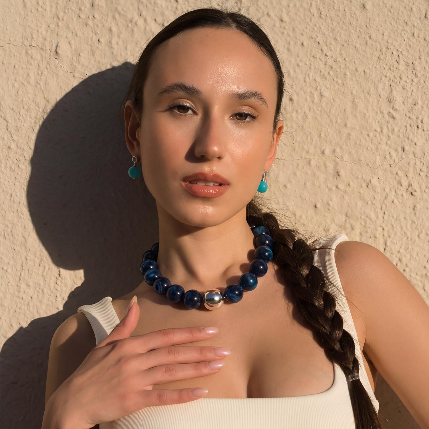 LILIE&WHITE Colorful Chunky Bead Necklaces For Women Trendy Boho Collar Statement Necklace Choker Summer Beach Jewelry Birthday Gift For Her image 3