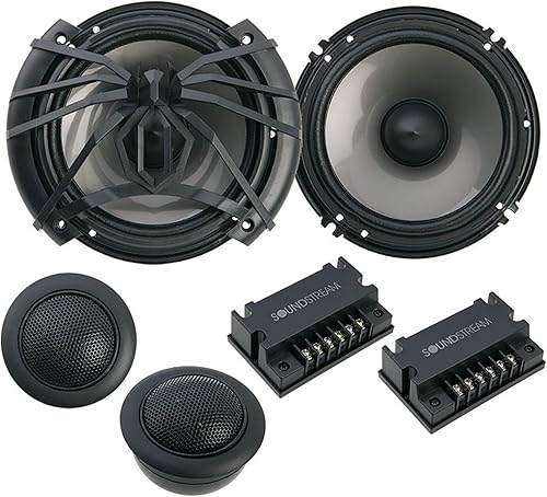 Soundstream AC.6 Arachnid Component 6.5" 2-Way 300W Juego de altavoces, color negro