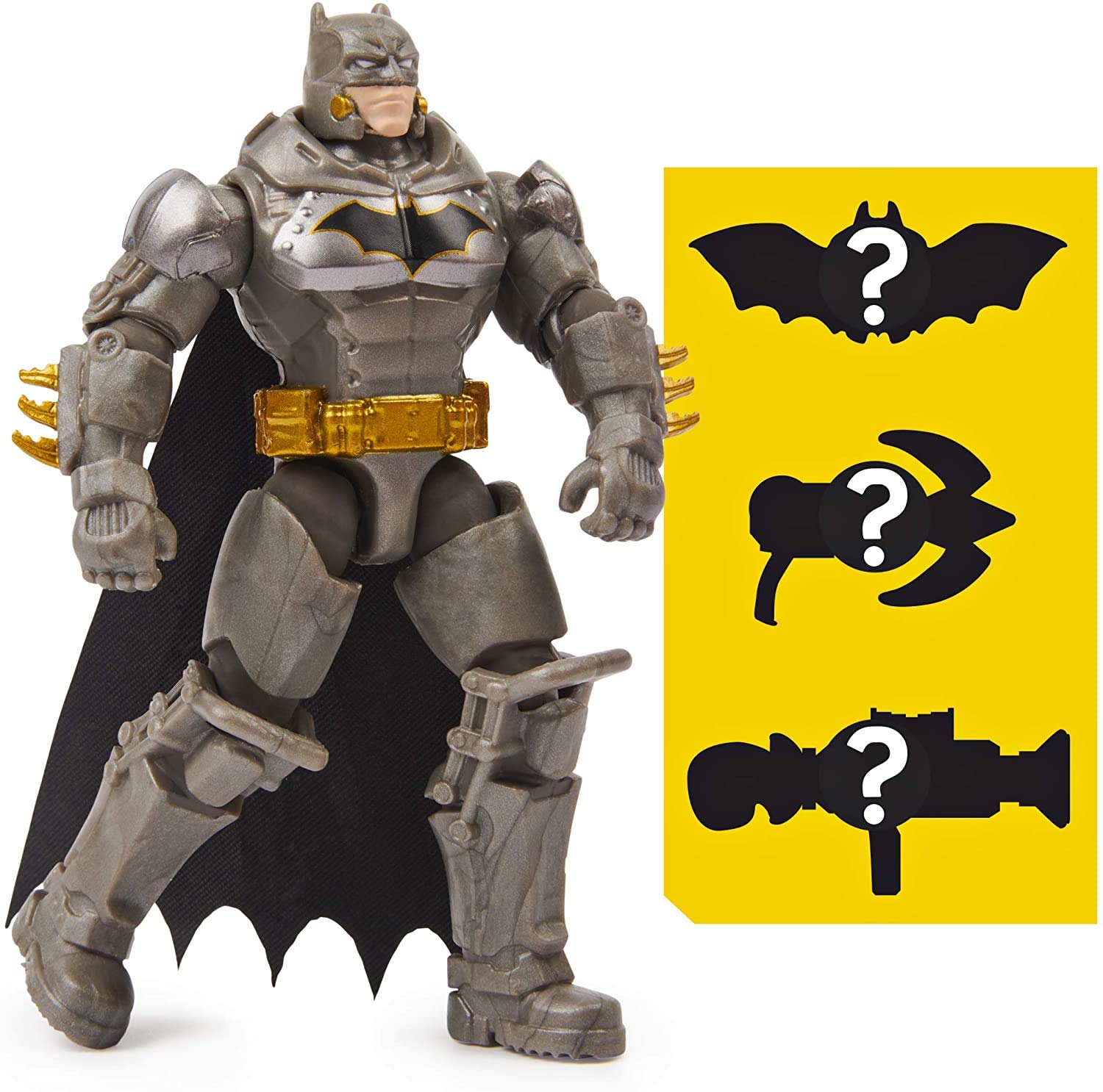 Buy DC Batman 2020 Batman Heavy Armor Light Gray with Gold Belt 4inch