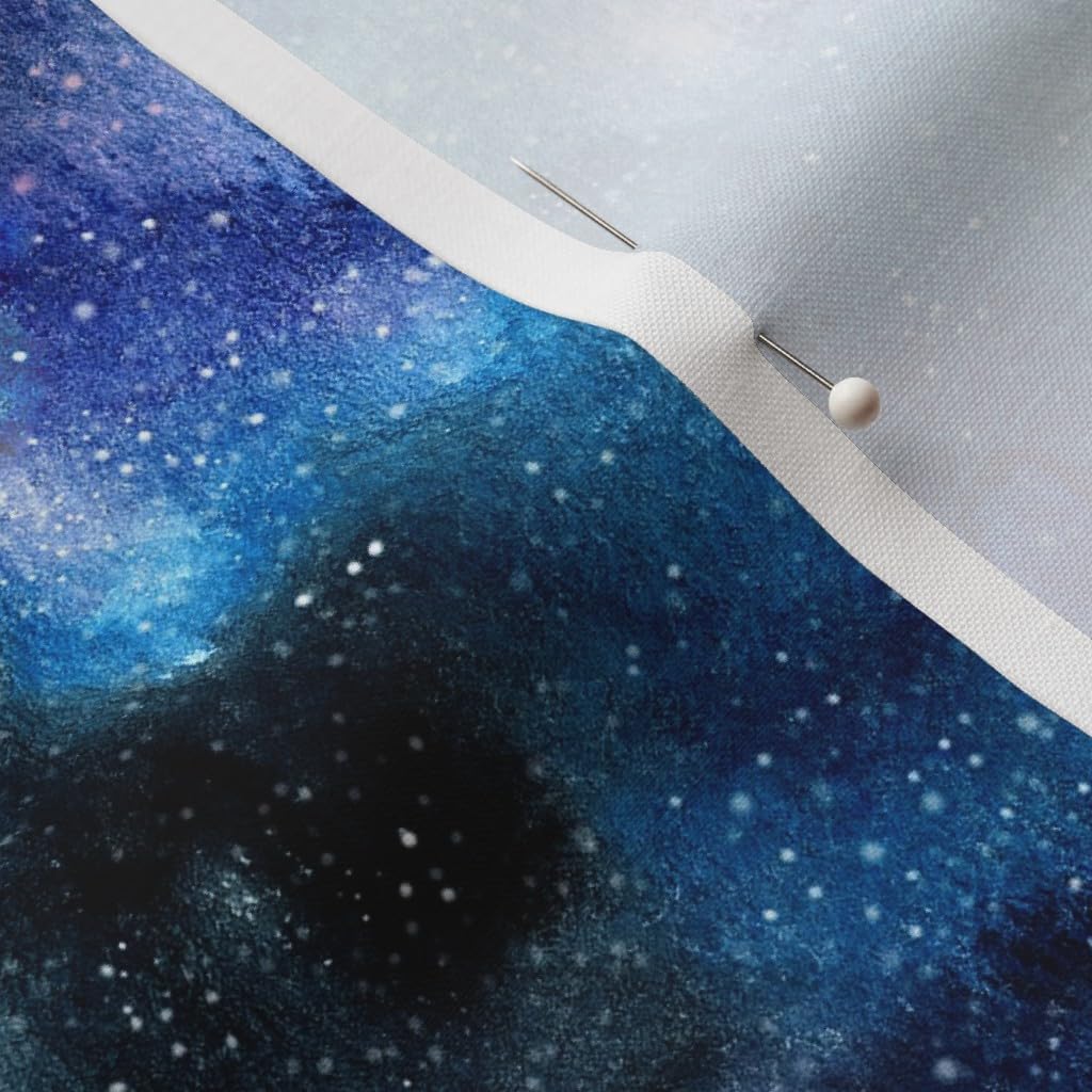 Spoonflower Fabric - Galaxy Space Night Stars Watercolor Watercolour Abstract Printed on Petal Signature Cotton Fabric Fat Quarter - Sewing Quilting Apparel Crafts Decor