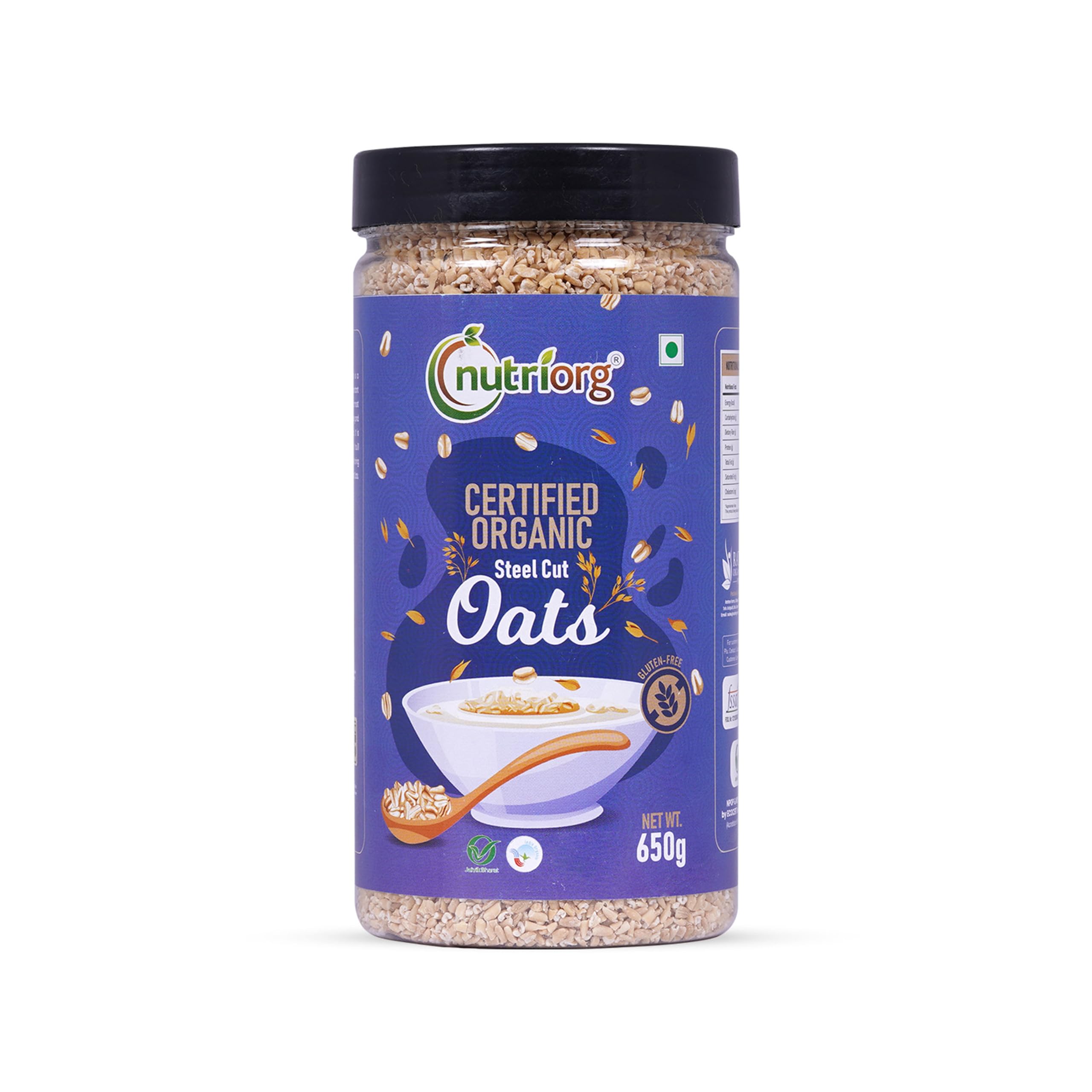 Nutriorg Organic Steelcut Oats 650 g