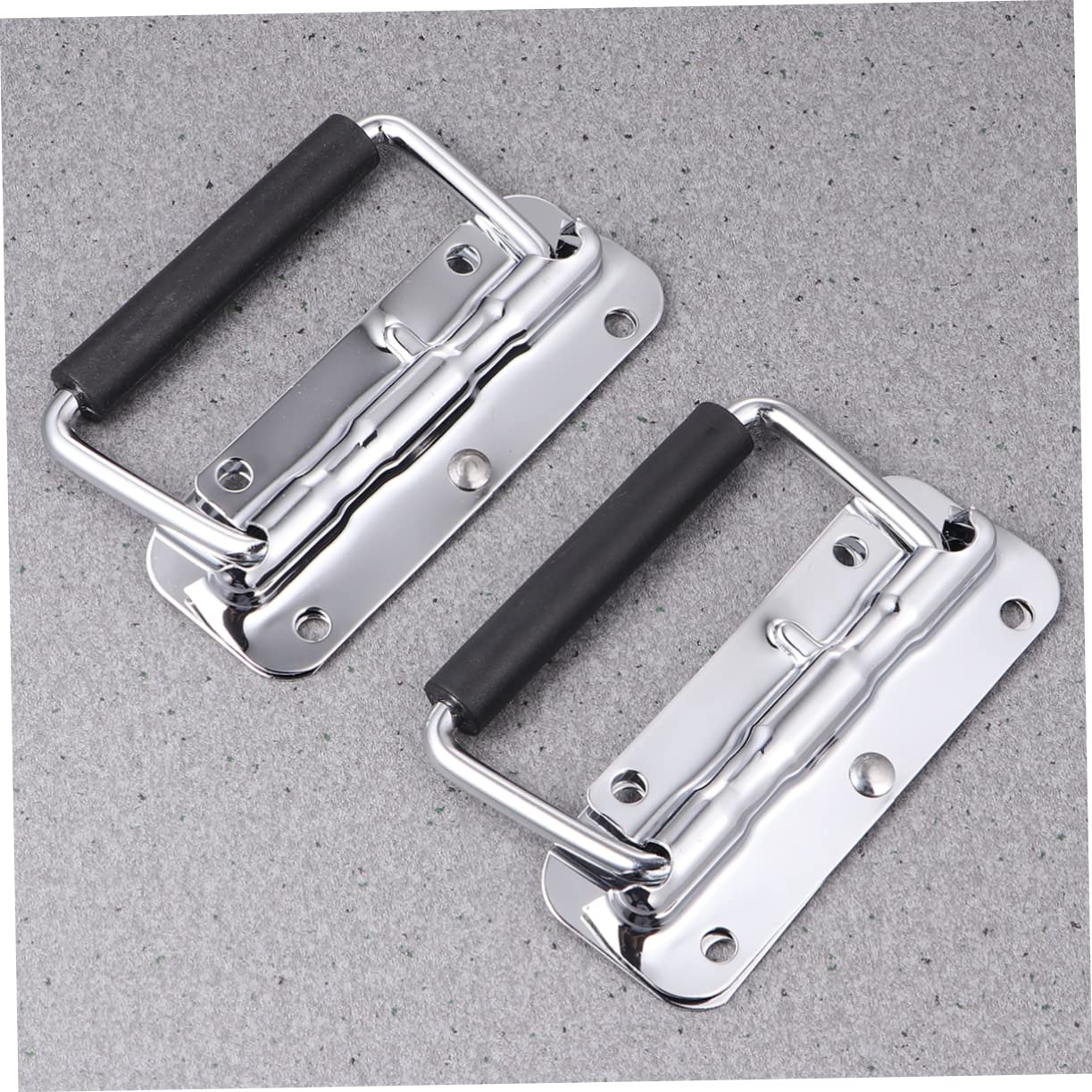 BELLIFFY 2pcs Cabinet Handle Folding Handle Spring Loaded Case Handle Suitcase Hand Mount Chest Handle Drawer Pulls Chest Ring Suitcases Spring Pull Handle Drawer Handles
