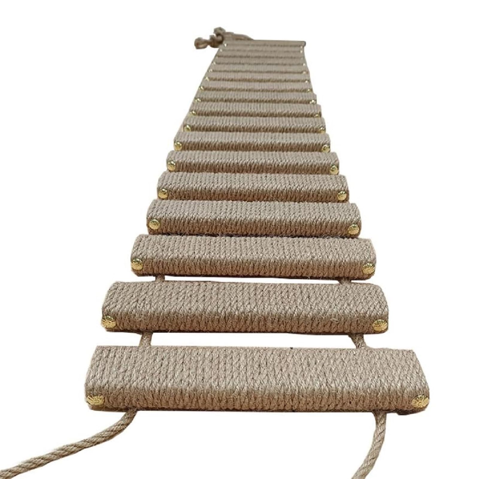 Pont d'échelle pour chat pour mur, cadre d'escalade, corde d'escalade pour chat, jouets, arbre à chat d'extérieur, corde en sisal, cadre d'escalade, meubles pour animaux de compagnie (A, 100 cm, 1)
