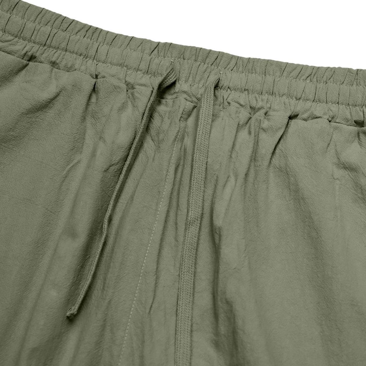 Mens Lightweight Workout Comfortable Shorts Drawstring Waistband Pants with Deep Pockets