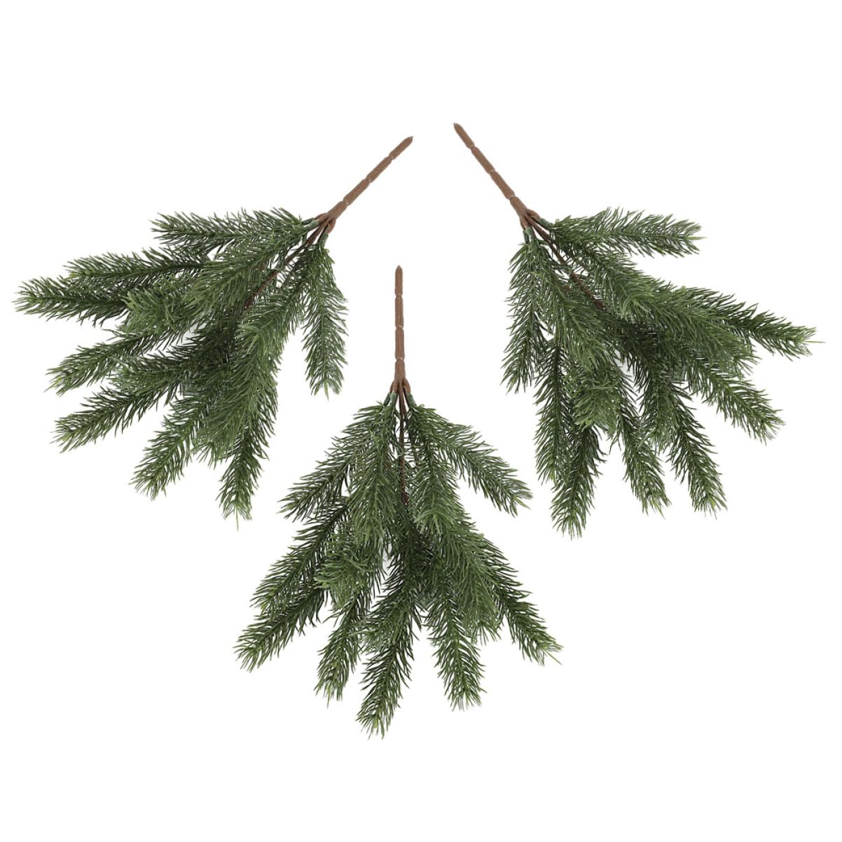 PRETYZOOM 2 Sätze Künstliche Tannennadeln Grün Künstliche Hängepflanzen Weihnachtstannenzweige Weihnachtsbaum Girlande Kiefernblätter Verzierung Künstliche Tannenzweige Pu Green 3 Stück * 2