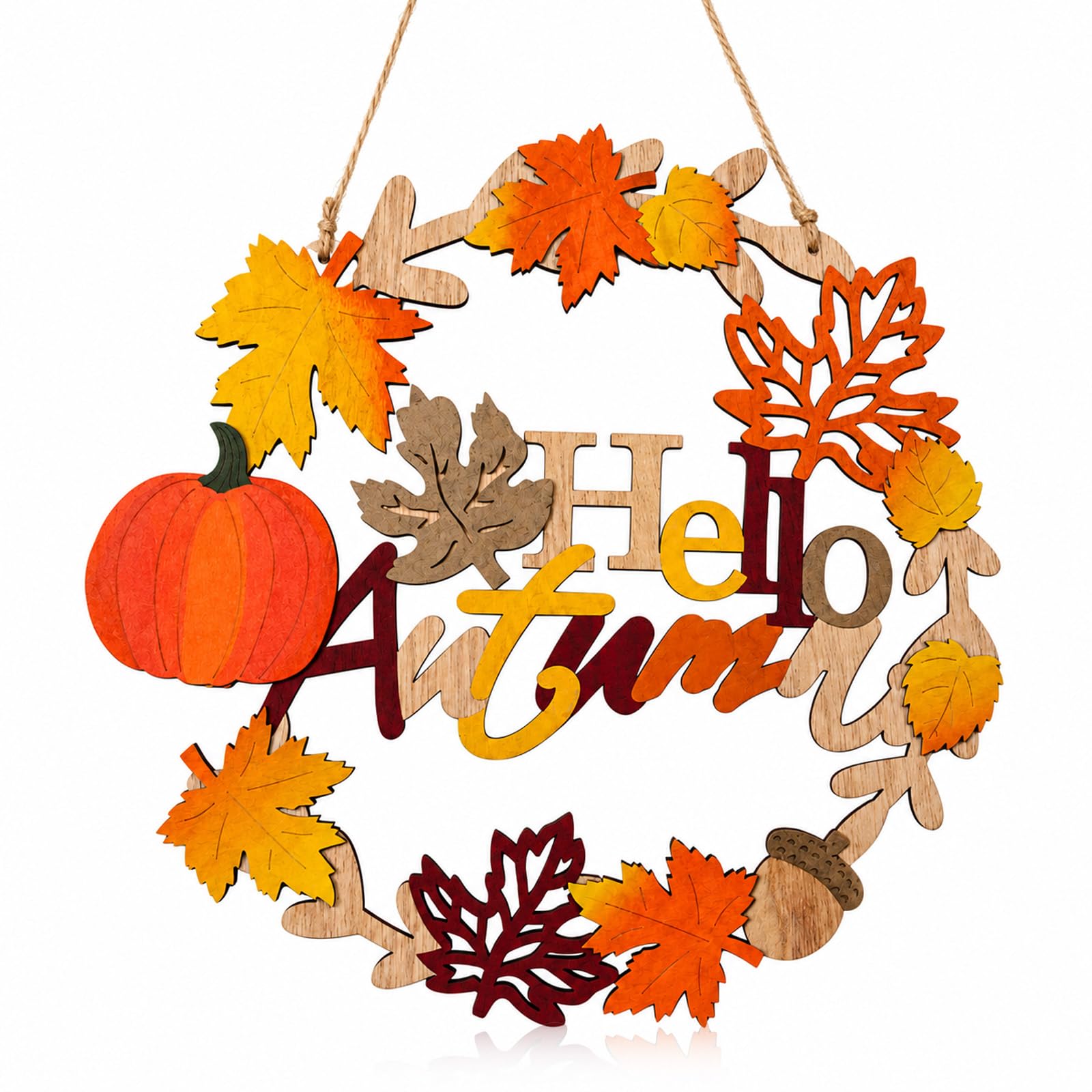 Autumn Decorations Outdoor Door Plaque Thanksgiving Halloween Home Decor