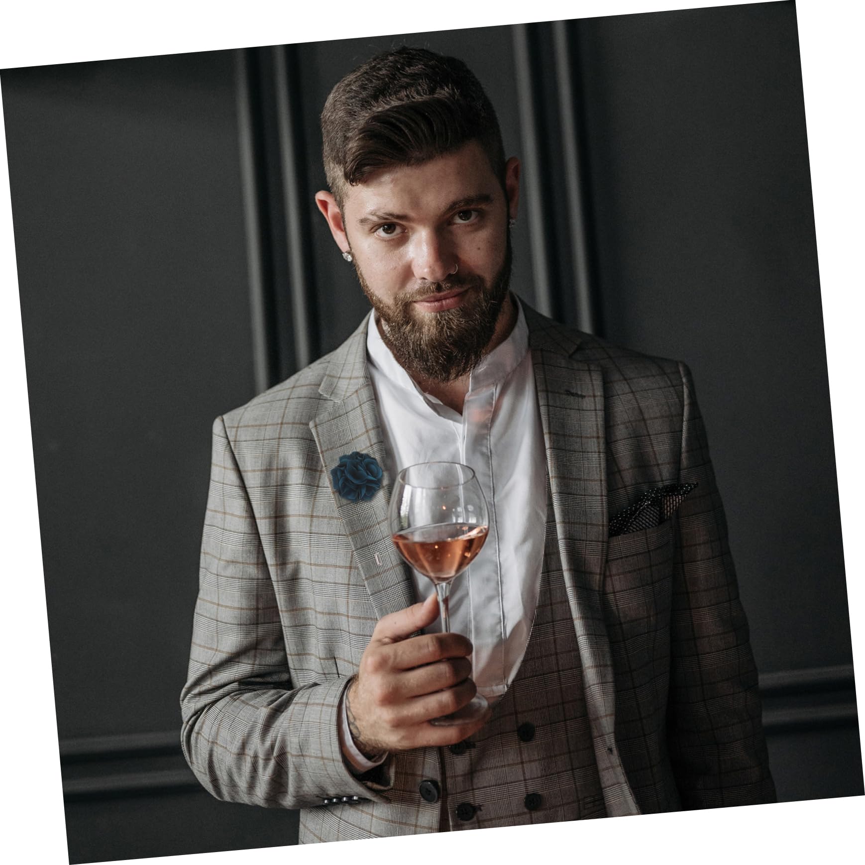 32stücke Herren Blumenbrosche Teiliges Elegante Anstecknadel Für Anzüge Hochwertige Stoffblumen Für Bankett Zeremonien Fotos Stilvolles Accessoire Für Männer