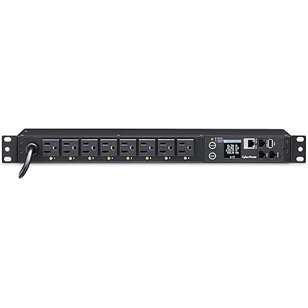 CyberPower PDU41001 Switched PDU, 120V/15A, 8 Outlets, 1U Rackmount