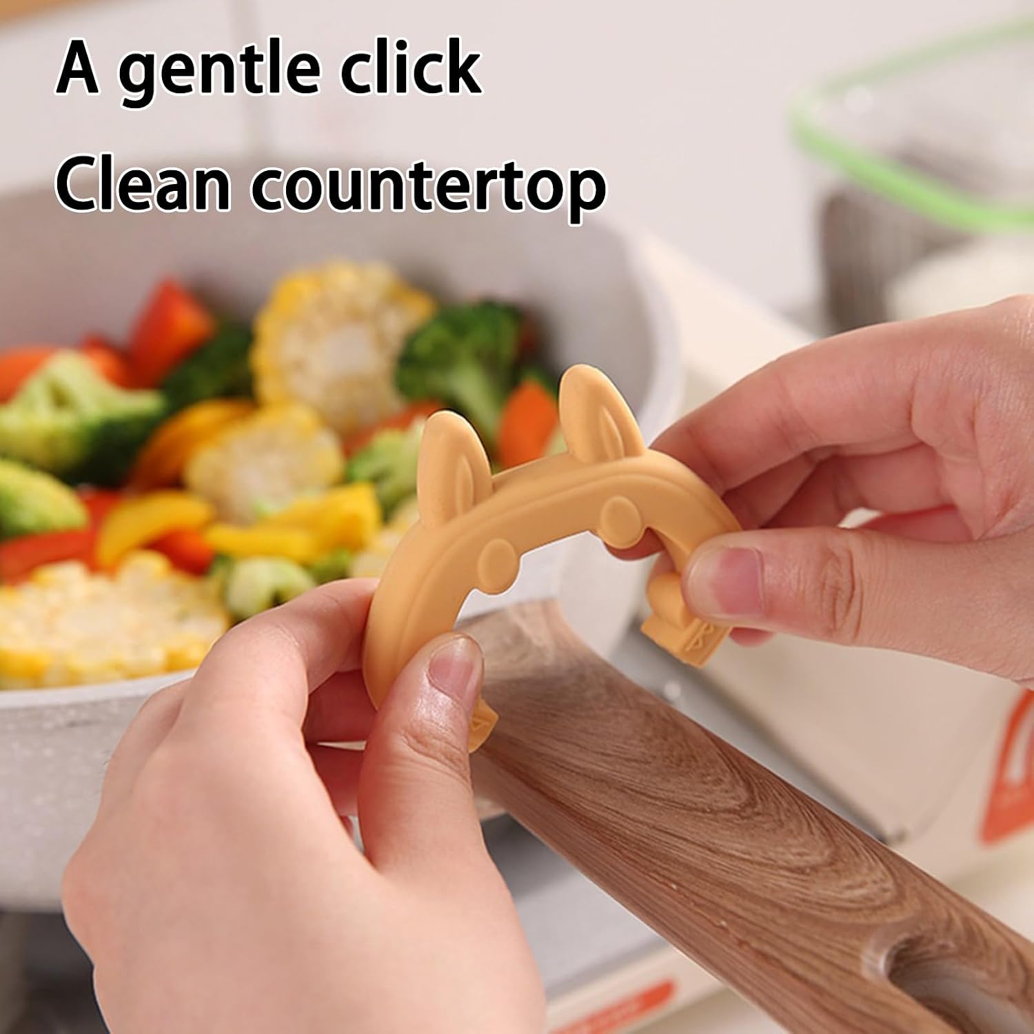 Puss-Ear Silicone Utensil Holder Nonflammable Spoon Rest Non Skid Clip for Kitchen Pots & Pans Utensil Stand image 5