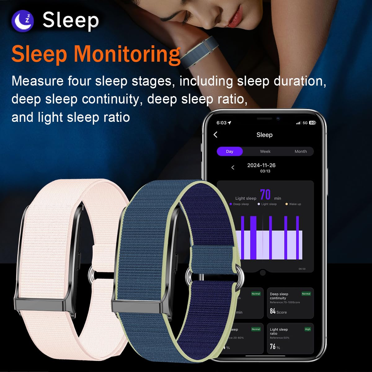 Santé Fitness Tracker, Portable Smart Bracelet pour Hommes Femmes, 127 Modes de Sport, Moniteur de Sommeil, 10M étanche à l'eau, Rappel D'appel, Réveil, Contrôle Photo (Pink)