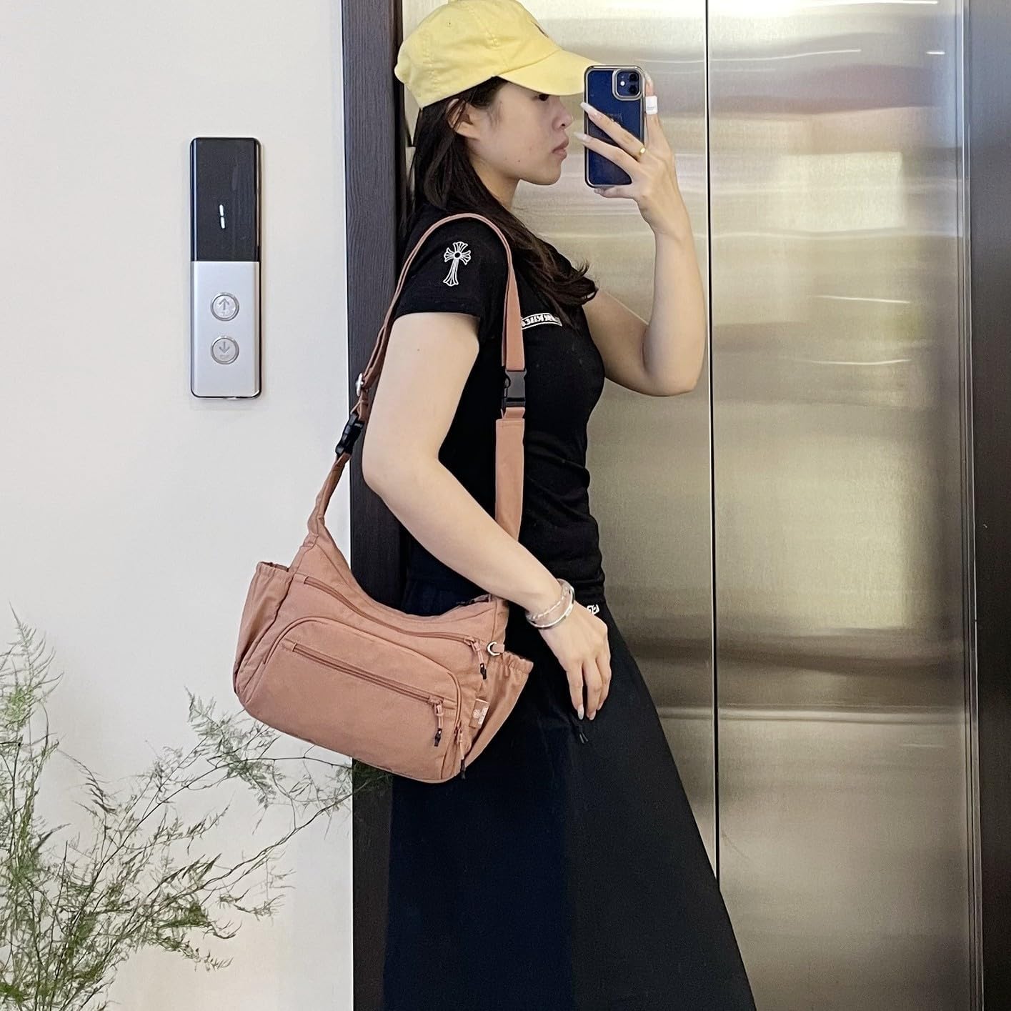 Trendy Nylon Crossbody Bags for Women,Multi-Pocket Shoulder Handbag Lightweight Sling Hobo Bag Roomy Travel Crossbody Purses - Image 2