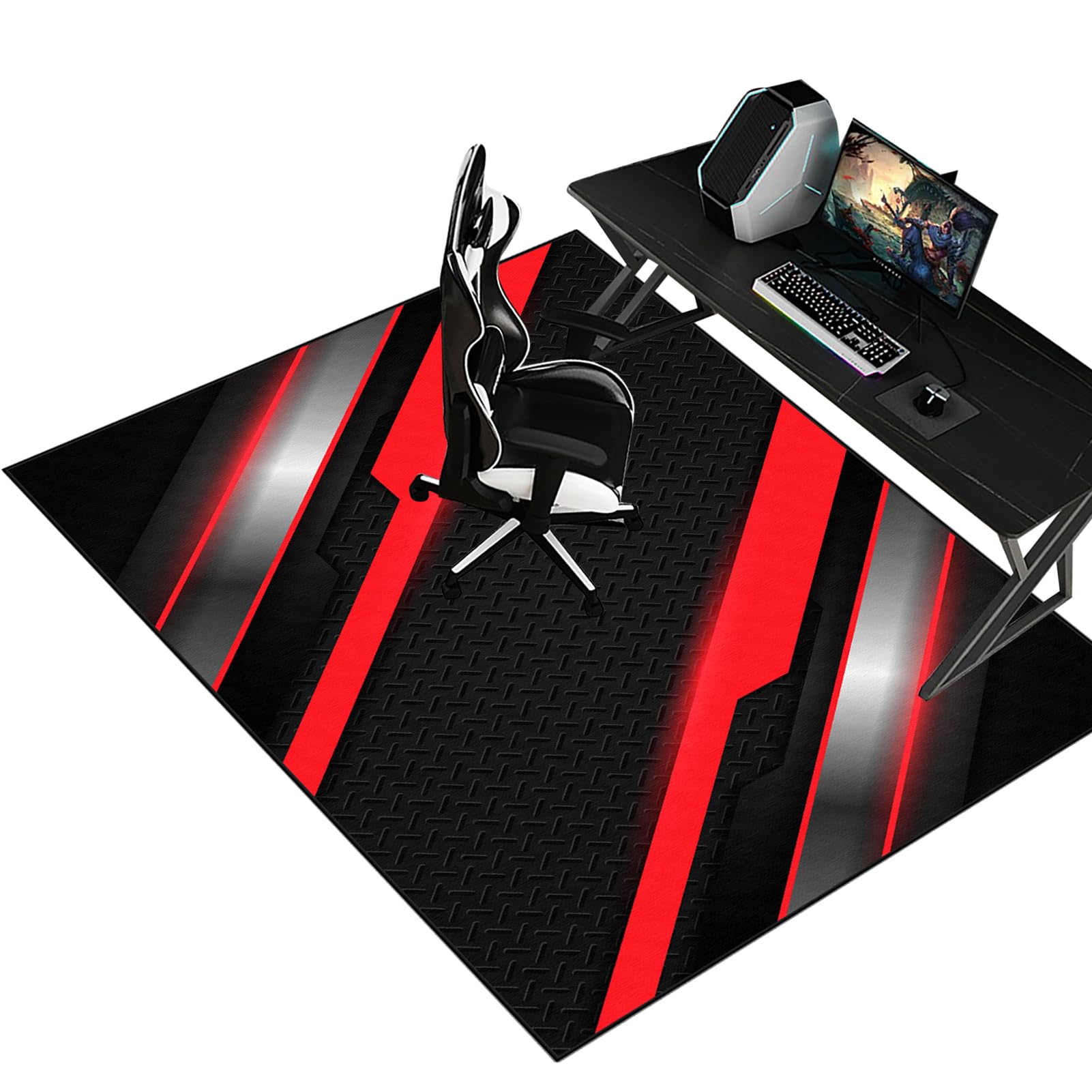 90 x 120 cm Heavy Duty Computer Gaming Chair Mat, Office Chair Mat for Carpeted Floor, Carpet Protector Chair Mat for Easy Glide, Carpet Chair Mats, Hardwood Floor Protector Mat for Home and Office โ image 1