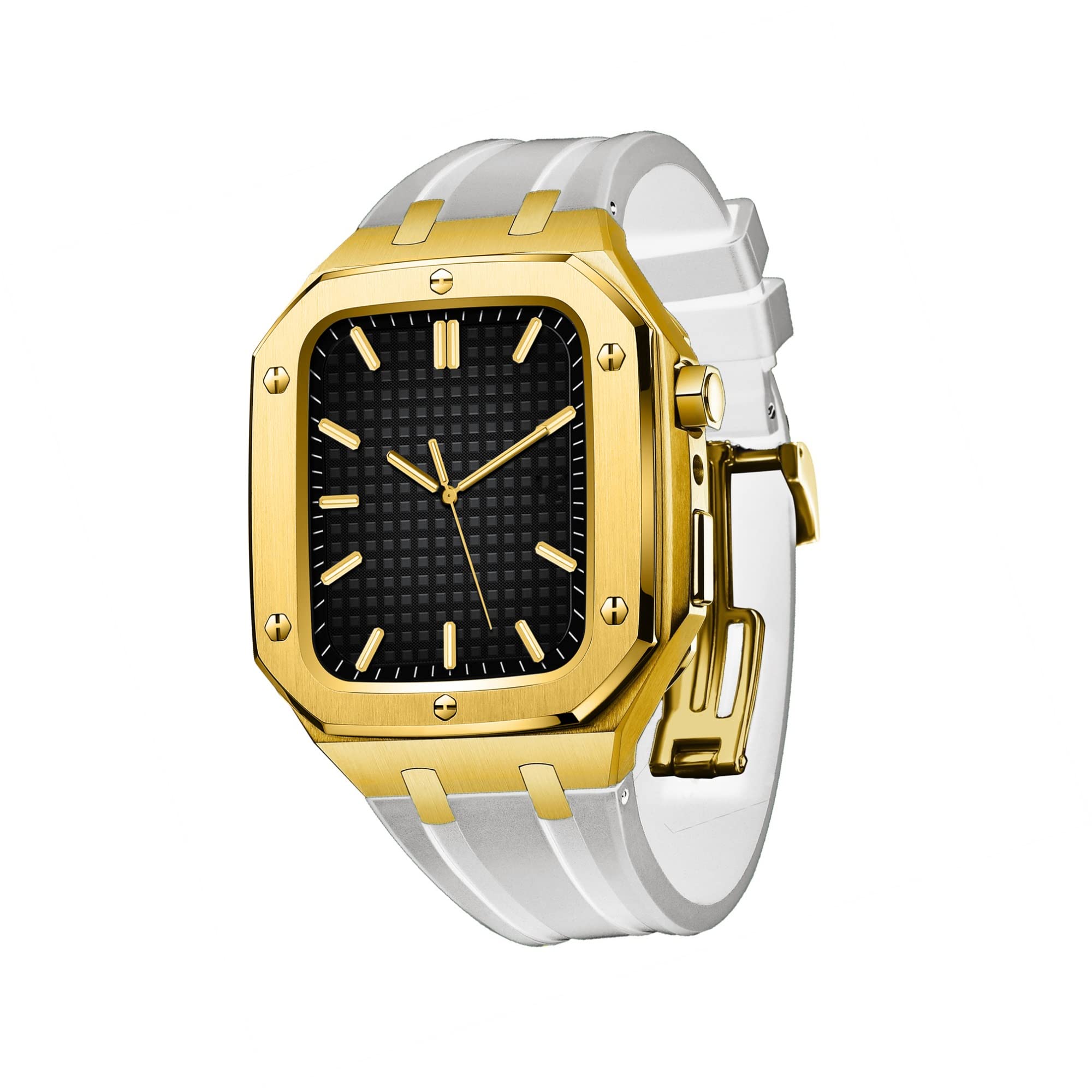 Boîtier Apple Watch 44mm acier robuste pour sublimer vos tenues de soirée