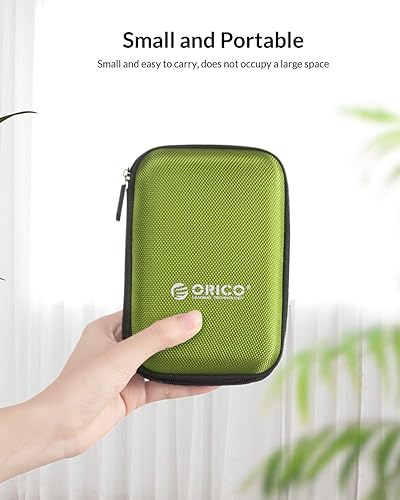 Miniatura 6 de ORICO Estuche para disco duro de 2.5 pulgadas, bolsa de transporte impermeable, a prueba de golpes, con tamaño interior de 5.5 x 3.5 x 1.0 pulgadas,