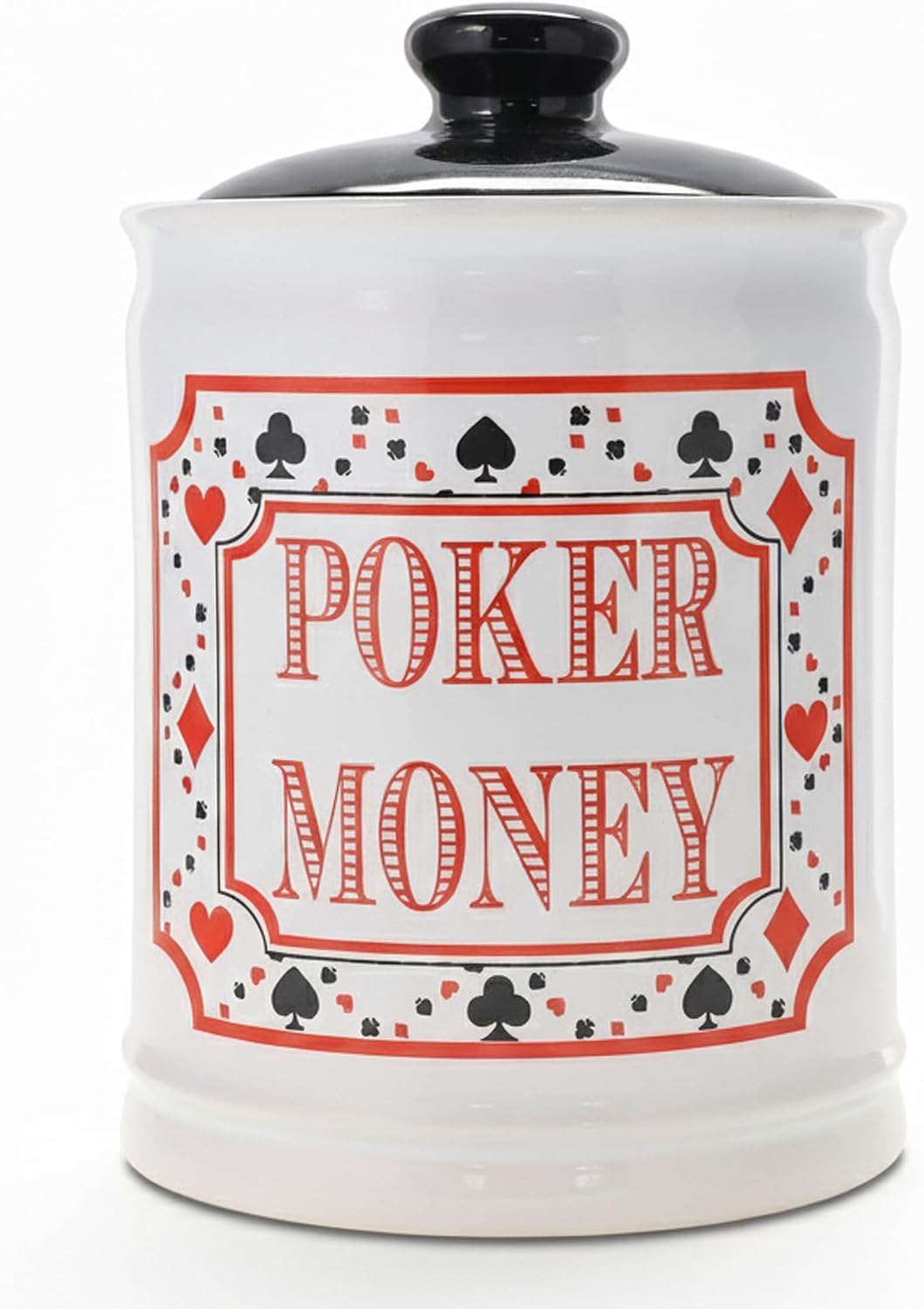 Cottage Creek Jars | Poker Money Piggy Bank, Ceramic Slot Machine Coin Bank Casino Money Jar | Gifts for Women, Men, Dad, Friends | Gambling Gift Ideas for Poker Players and Casino Lovers