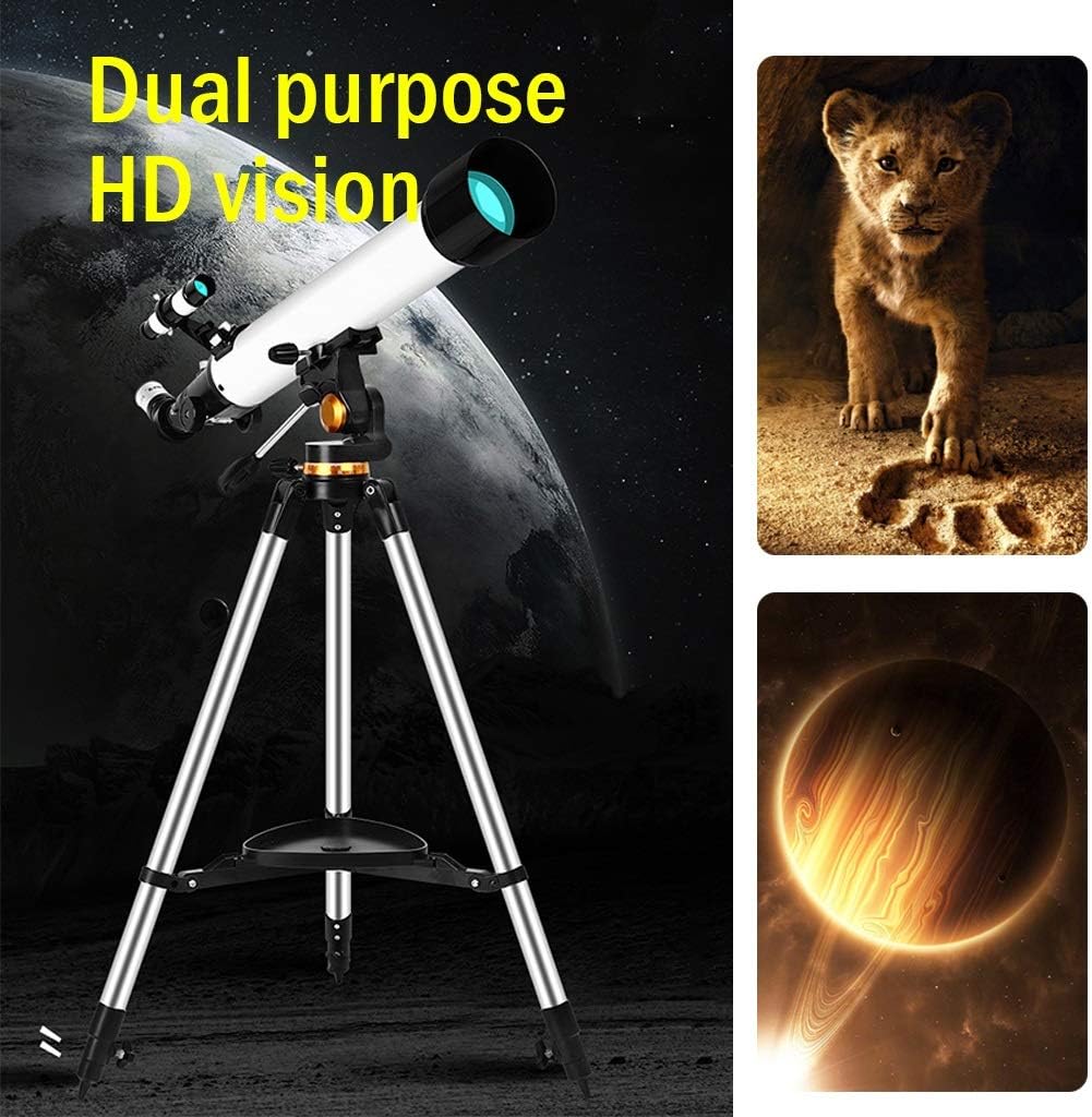 YXCKG AZ Astronomy Telescopes, 70mm Night Vision Scope Getting Started Stargazing Telescope, Telescopes for Adults, Magnification Eyepieces, Beginners Gifts (Size : Set A)