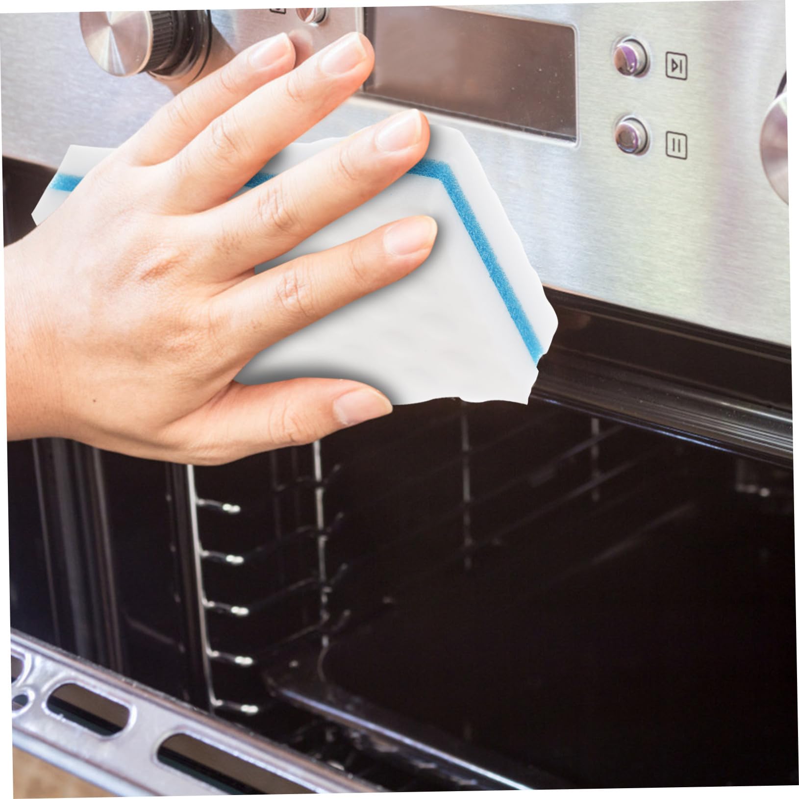 COLLBATH Lot De 5 Éponges De Nettoyage Rondes pour La Cuisine Idéales pour La Vaisselle La Vaisselle Nettoyage Multifonctionnel Blanches