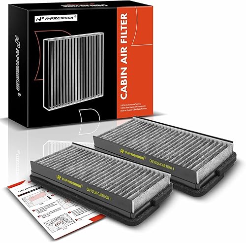 A-Premium Filtro de aire de cabina de 2 piezas con carbón activado compatible con Chevy, Buick, Oldsmobile, Pontiac y Saturn - Uplander 05-09,