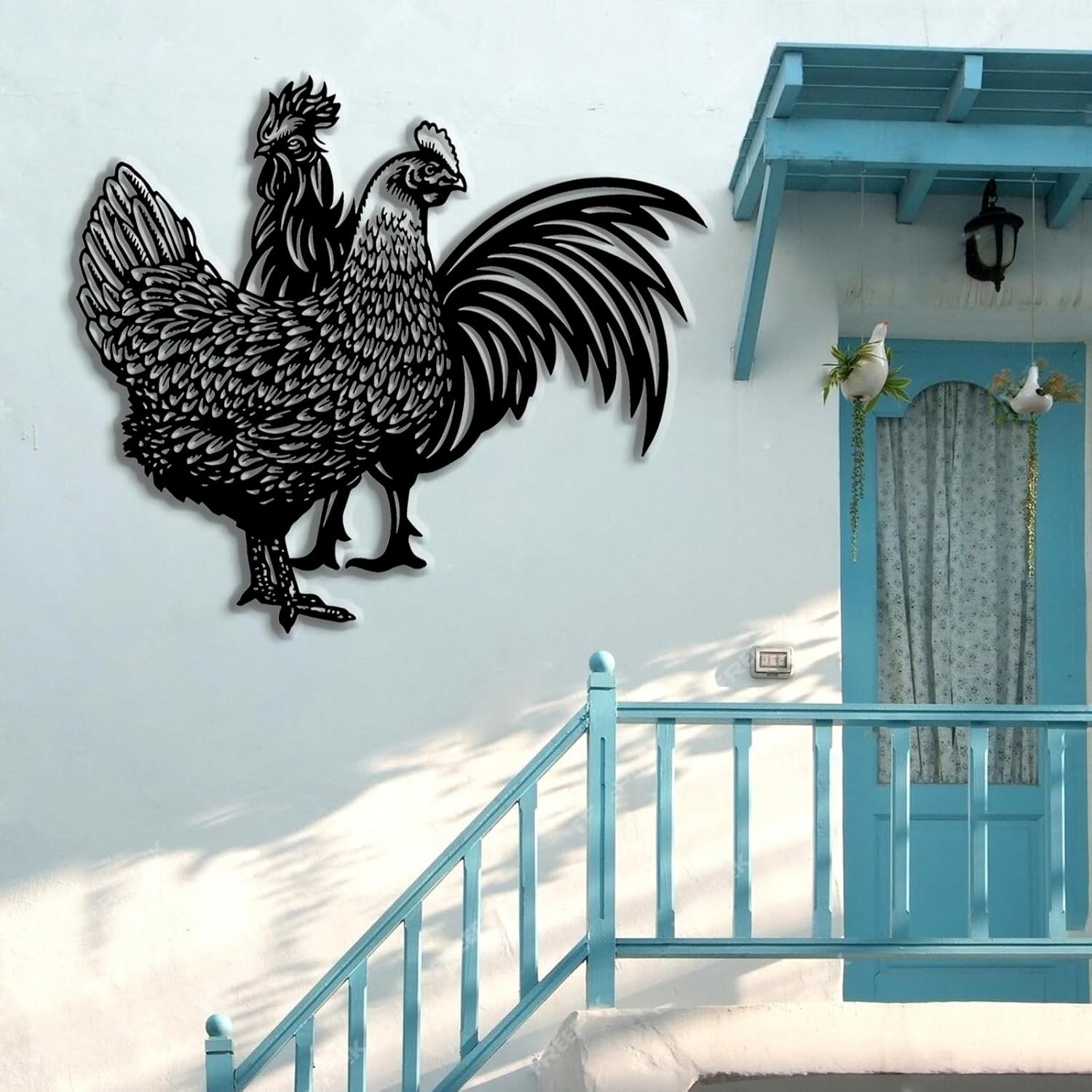 Customize Hen House Sign, Metal Farm Sign, Poultry Sign, Barn House Decor, Garden Decor, Rooster Sign, Family Farm Sign, Chicken Coop, Wall Hangings, Wall Decor, Black, 8-24inch