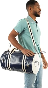 Fred Perry men Barrel gym bag blu - ecru