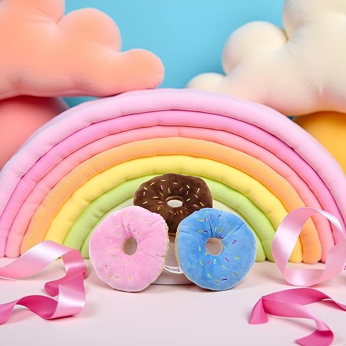 3 Piezas Juguete para Mascotas Donut con Squeaker para Perros y Gatos miniatura 3