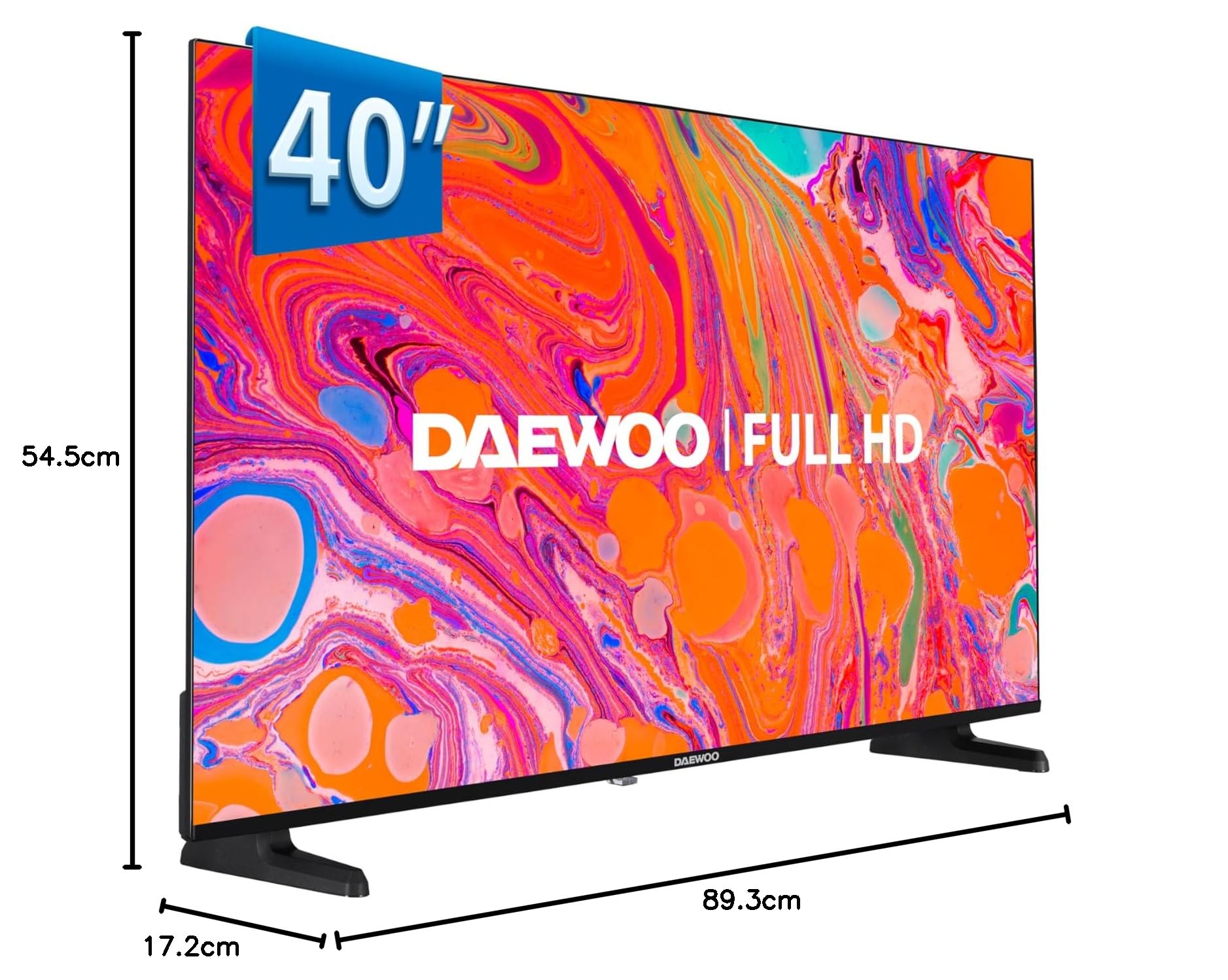 Daewoo TV 40DM85FV Smart TV 40 Pulgadas Full HD (HDR10, 1920x1080, Frameless, Dolby Audio) Gama 2025