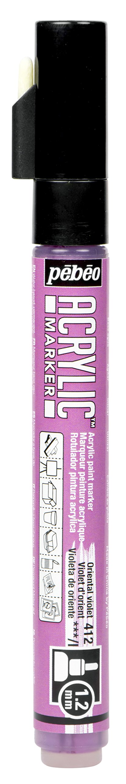 Pébéo 201412 Marqueur acrylique Pointe ronde 1,​2mm Violet d'Orient