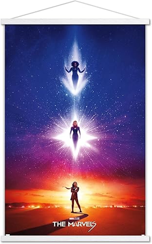 Trends International Marvel The Marvels - Póster de pared de una hoja con marco magnético