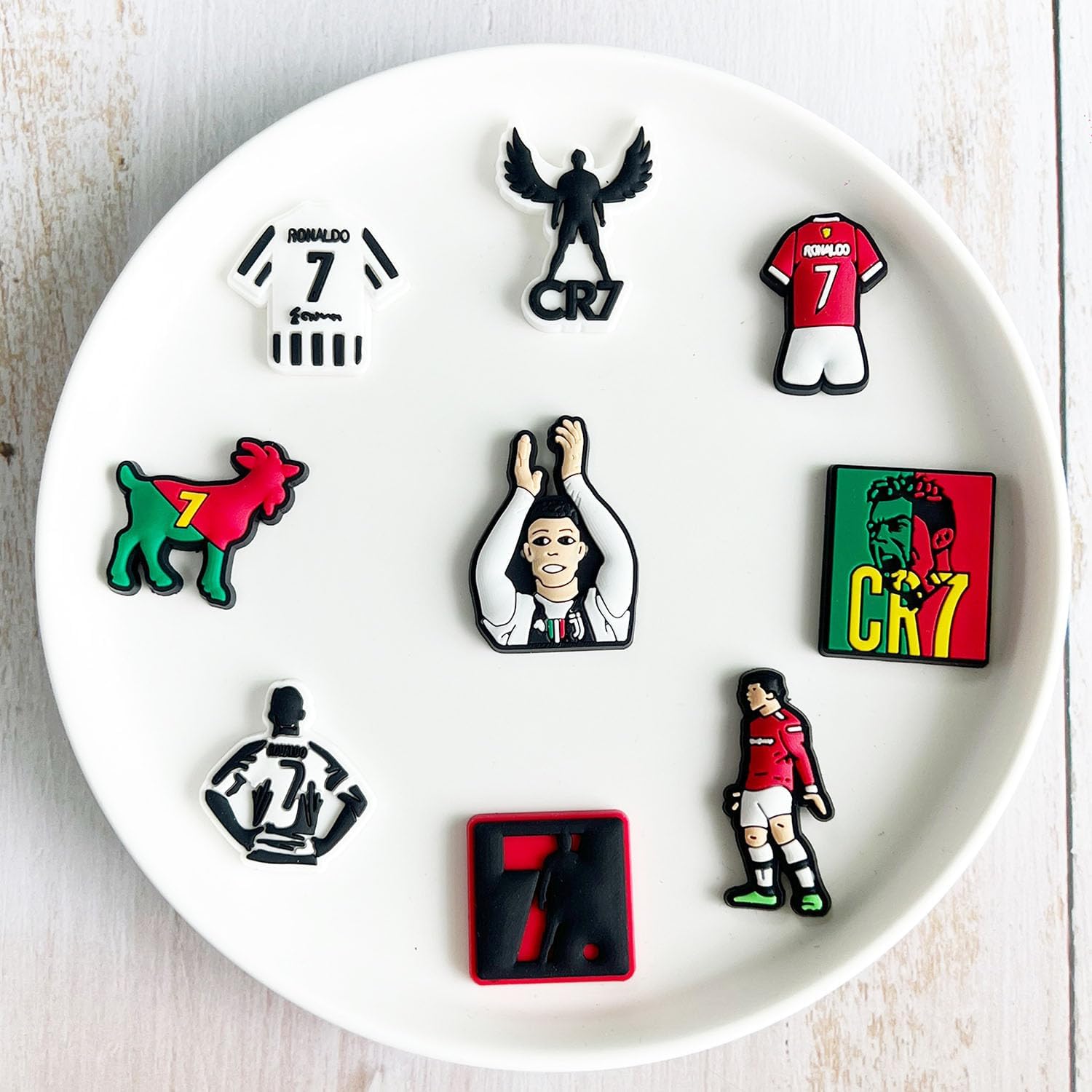 Joyhey 18 Pcs Sports Shoe Charms Soccer Pins Charms Football Charm Decoration for Clog