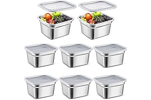 Commercial Restaurant Pans - 8 Piece 1/6 Size Anti Clogging Hotel Steam Pans