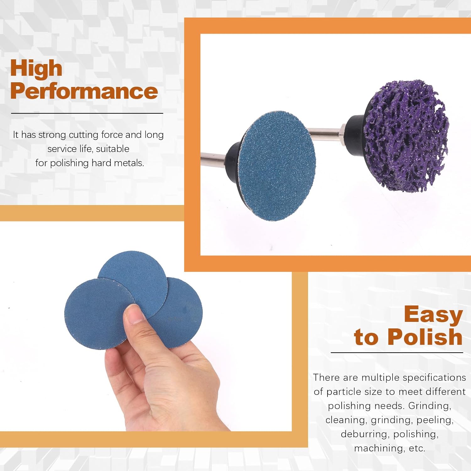 Tanstic 30Pcs Sanding Discs Set, 2" Quick Change Discs with 1/4" Shank Holders, Wool Discs, Flap Discs 40-120 Grit, Die Grinder Surface Prep Strip Grind Polish Burr Finish Rust Paint Removal